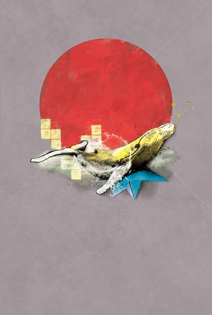 Illustration d'une baleine, © Mathieu Besson