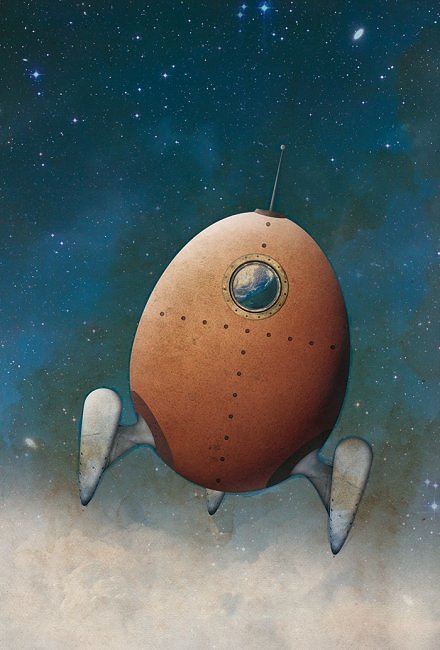 Illustration d'un « œuf-fusée », © Mathieu Besson
